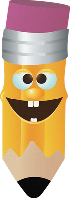 crayon - fourniture scolaire - éducation - smiley émoticône émoji cartoon clipart illustration - artémotic