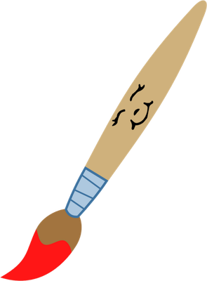 peinture - fourniture scolaire - éducation - smiley émoticône émoji cartoon clipart illustration - artémotic