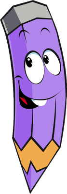crayon - fourniture scolaire - éducation - smiley émoticône émoji cartoon clipart illustration - artémotic