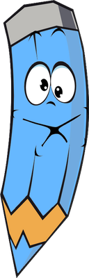 crayon - fourniture scolaire - éducation - smiley émoticône émoji cartoon clipart illustration - artémotic