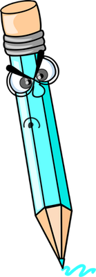 crayon - fourniture scolaire - éducation - smiley émoticône émoji cartoon clipart illustration - artémotic