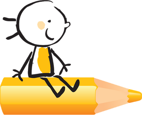 crayon - fourniture scolaire - éducation - smiley émoticône émoji cartoon clipart illustration - artémotic