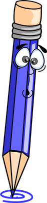 crayon - fourniture scolaire - éducation - smiley émoticône émoji cartoon clipart illustration - artémotic