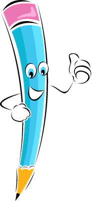 crayon - fourniture scolaire - éducation - smiley émoticône émoji cartoon clipart illustration - artémotic