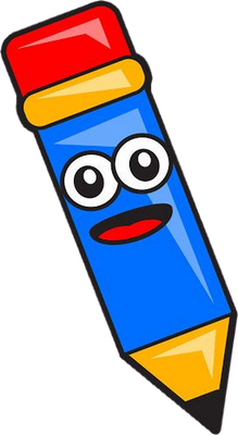 crayon - fourniture scolaire - éducation - smiley émoticône émoji cartoon clipart illustration - artémotic
