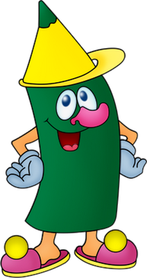 crayon - fourniture scolaire - éducation - smiley émoticône émoji cartoon clipart illustration - artémotic