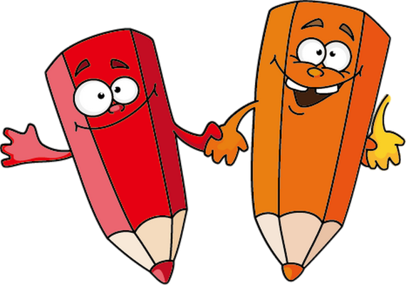 crayon - fourniture scolaire - éducation - smiley émoticône émoji cartoon clipart illustration - artémotic