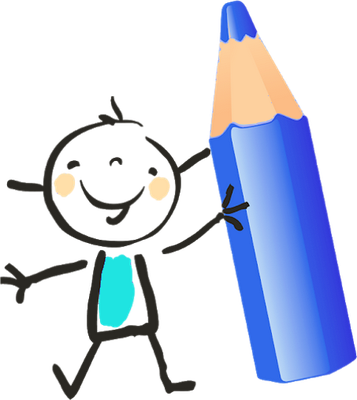 crayon - fourniture scolaire - éducation - smiley émoticône émoji cartoon clipart illustration - artémotic