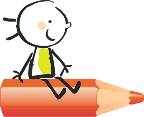 crayon - fourniture scolaire - éducation - smiley émoticône émoji cartoon clipart illustration - artémotic