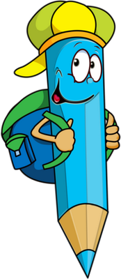 crayon - fourniture scolaire - éducation - smiley émoticône émoji cartoon clipart illustration - artémotic
