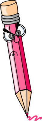 crayon - fourniture scolaire - éducation - smiley émoticône émoji cartoon clipart illustration - artémotic