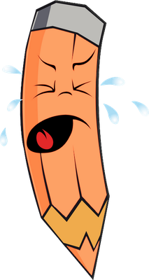 crayon - fourniture scolaire - éducation - smiley émoticône émoji cartoon clipart illustration - artémotic