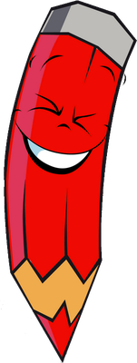 crayon - fourniture scolaire - éducation - smiley émoticône émoji cartoon clipart illustration - artémotic