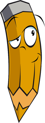 crayon - fourniture scolaire - éducation - smiley émoticône émoji cartoon clipart illustration - artémotic
