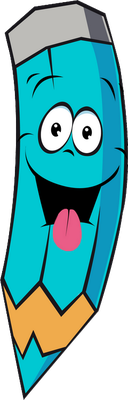 crayon - fourniture scolaire - éducation - smiley émoticône émoji cartoon clipart illustration - artémotic