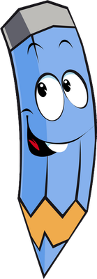 crayon - fourniture scolaire - éducation - smiley émoticône émoji cartoon clipart illustration - artémotic
