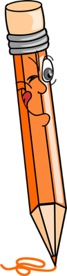 crayon - fourniture scolaire - éducation - smiley émoticône émoji cartoon clipart illustration - artémotic