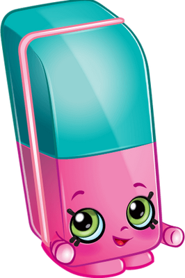 gomme - fourniture scolaire - éducation - smiley émoticône émoji cartoon clipart illustration - artémotic