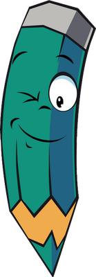 crayon - fourniture scolaire - éducation - smiley émoticône émoji cartoon clipart illustration - artémotic