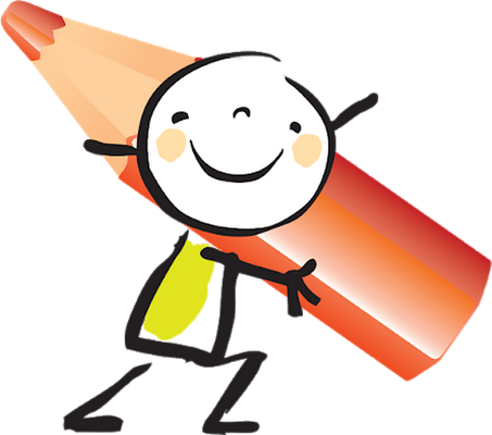 crayon - fourniture scolaire - éducation - smiley émoticône émoji cartoon clipart illustration - artémotic