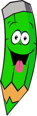 crayon - fourniture scolaire - éducation - smiley émoticône émoji cartoon clipart illustration - artémotic