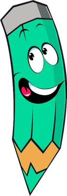 crayon - fourniture scolaire - éducation - smiley émoticône émoji cartoon clipart illustration - artémotic