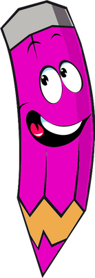 crayon - fourniture scolaire - éducation - smiley émoticône émoji cartoon clipart illustration - artémotic