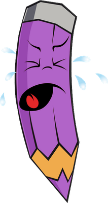crayon - fourniture scolaire - éducation - smiley émoticône émoji cartoon clipart illustration - artémotic