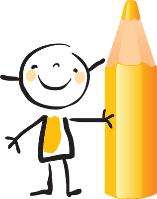crayon - fourniture scolaire - éducation - smiley émoticône émoji cartoon clipart illustration - artémotic