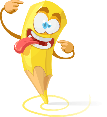 crayon - fourniture scolaire - éducation - smiley émoticône émoji cartoon clipart illustration - artémotic