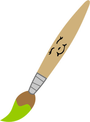peinture - fourniture scolaire - éducation - smiley émoticône émoji cartoon clipart illustration - artémotic