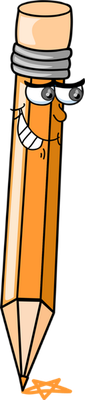 crayon - fourniture scolaire - éducation - smiley émoticône émoji cartoon clipart illustration - artémotic