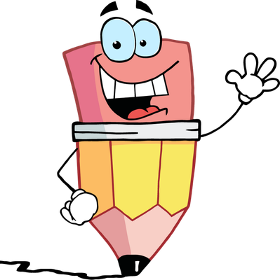 crayon - fourniture scolaire - éducation - smiley émoticône émoji cartoon clipart illustration - artémotic