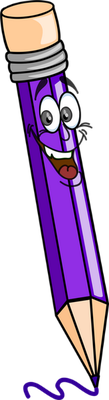 crayon - fourniture scolaire - éducation - smiley émoticône émoji cartoon clipart illustration - artémotic