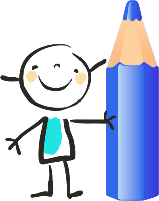 crayon - fourniture scolaire - éducation - smiley émoticône émoji cartoon clipart illustration - artémotic