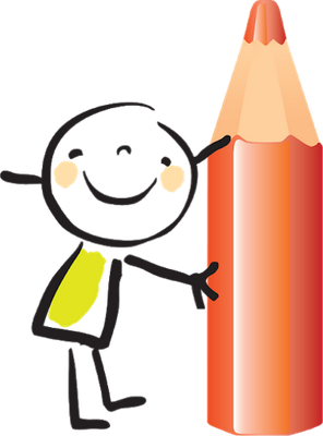 crayon - fourniture scolaire - éducation - smiley émoticône émoji cartoon clipart illustration - artémotic