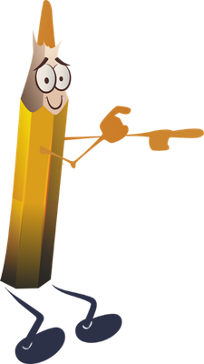 crayon - fourniture scolaire - éducation - smiley émoticône émoji cartoon clipart illustration - artémotic