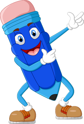crayon - fourniture scolaire - éducation - smiley émoticône émoji cartoon clipart illustration - artémotic