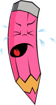 crayon - fourniture scolaire - éducation - smiley émoticône émoji cartoon clipart illustration - artémotic