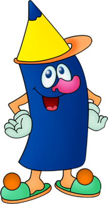 crayon - fourniture scolaire - éducation - smiley émoticône émoji cartoon clipart illustration - artémotic