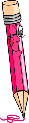crayon - fourniture scolaire - éducation - smiley émoticône émoji cartoon clipart illustration - artémotic