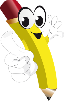 crayon - fourniture scolaire - éducation - smiley émoticône émoji cartoon clipart illustration - artémotic