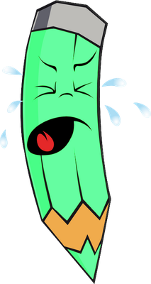 crayon - fourniture scolaire - éducation - smiley émoticône émoji cartoon clipart illustration - artémotic
