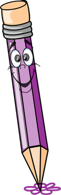 crayon - fourniture scolaire - éducation - smiley émoticône émoji cartoon clipart illustration - artémotic