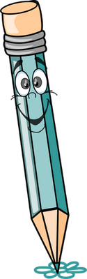crayon - fourniture scolaire - éducation - smiley émoticône émoji cartoon clipart illustration - artémotic