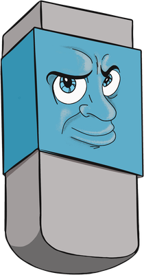 gomme - fourniture scolaire - éducation - smiley émoticône émoji cartoon clipart illustration - artémotic