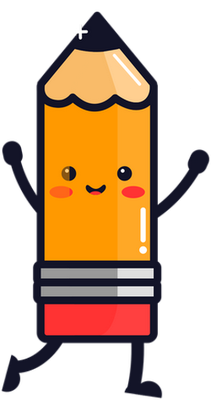 crayon - fourniture scolaire - éducation - smiley émoticône émoji cartoon clipart illustration - artémotic