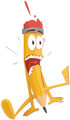 crayon - fourniture scolaire - éducation - smiley émoticône émoji cartoon clipart illustration - artémotic