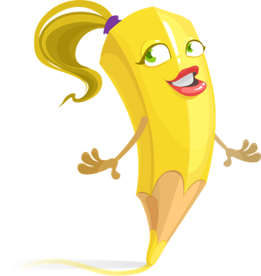 crayon - fourniture scolaire - éducation - smiley émoticône émoji cartoon clipart illustration - artémotic