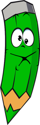 crayon - fourniture scolaire - éducation - smiley émoticône émoji cartoon clipart illustration - artémotic